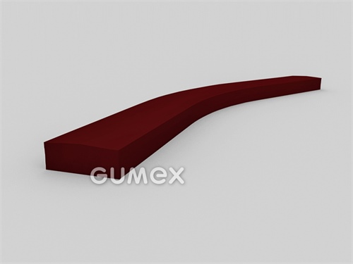 Silikónový profil obdĺžnikový, 3x6mm, 60°ShA, -60°C/+250°C, červenohnědý
